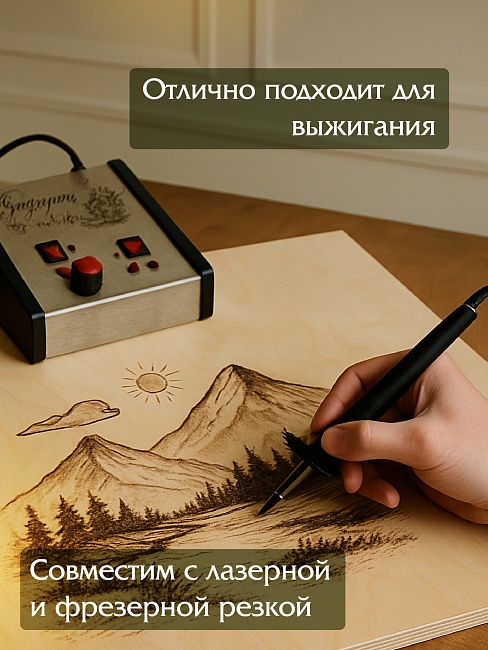 Фанера Промышленник 480х480х10мм, береза, упаковка 1 шт фото 5